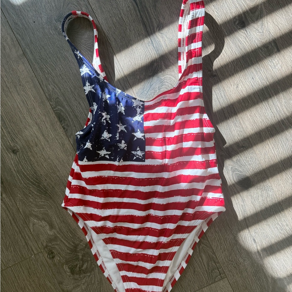 American Flag One-Piece Swimsuit